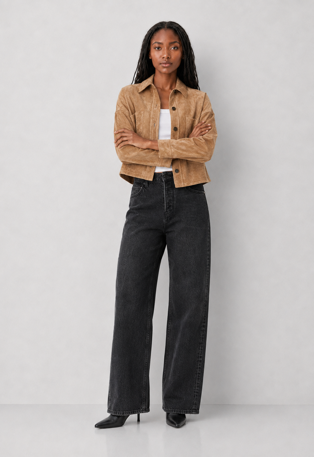 Z Supply All Day Cropped Suede Jacket
