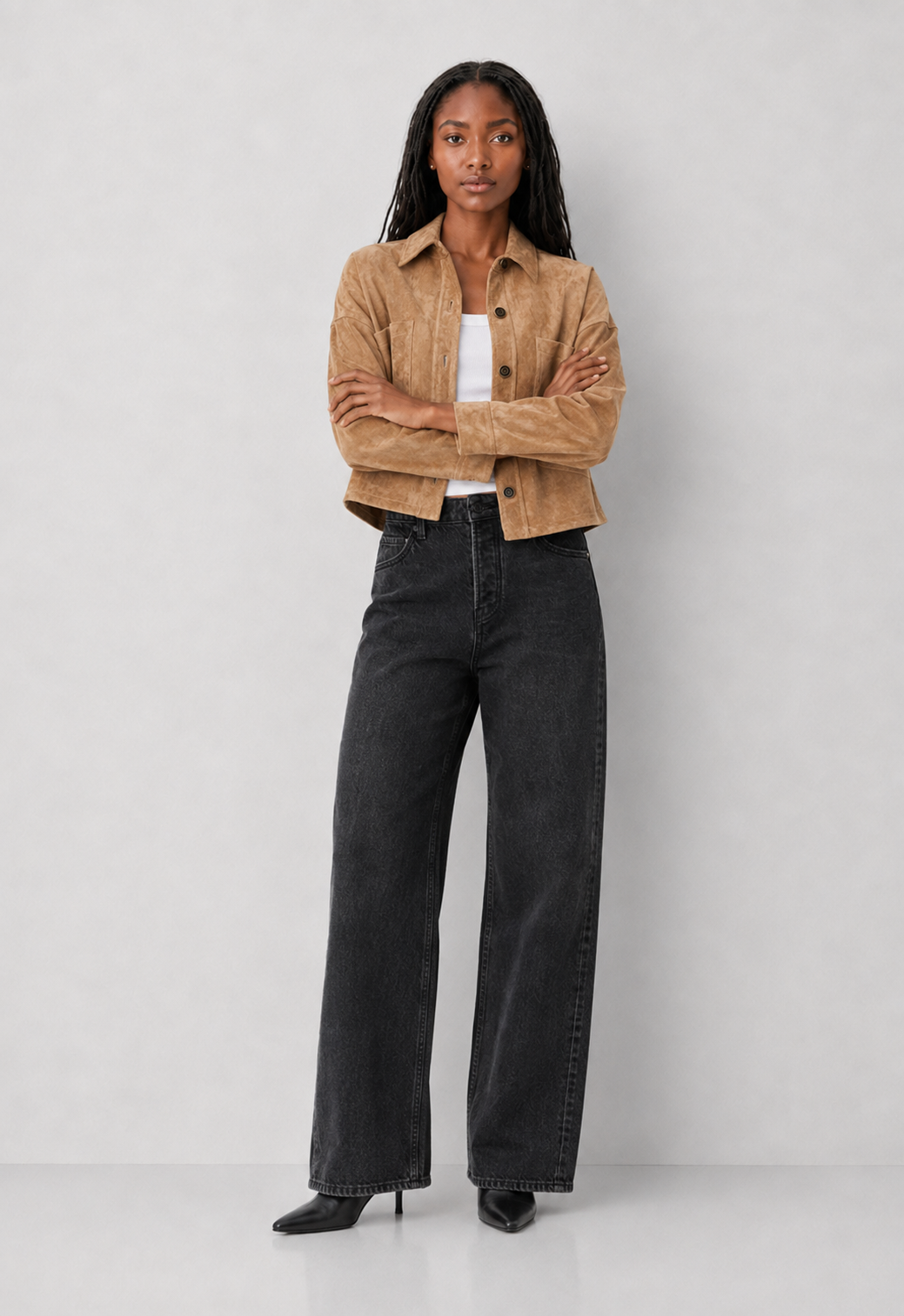 Z Supply All Day Cropped Suede Jacket