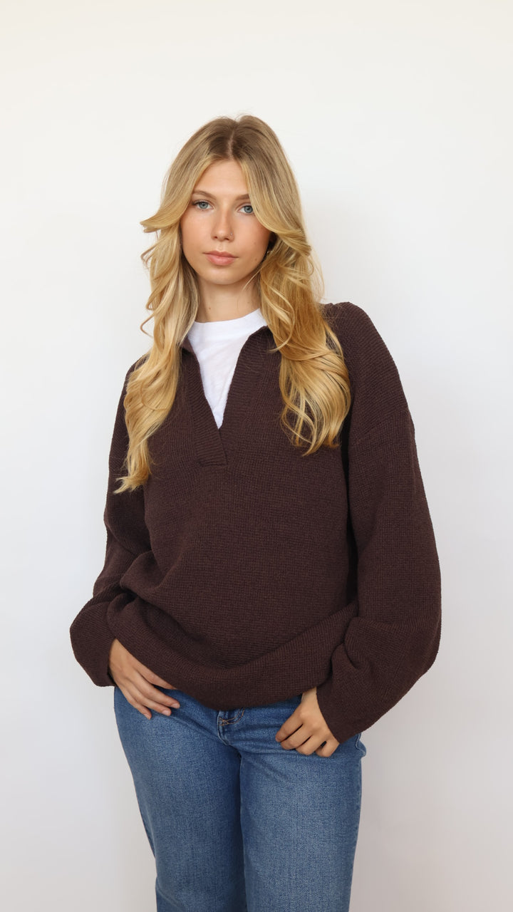 Collared Polo Sweater