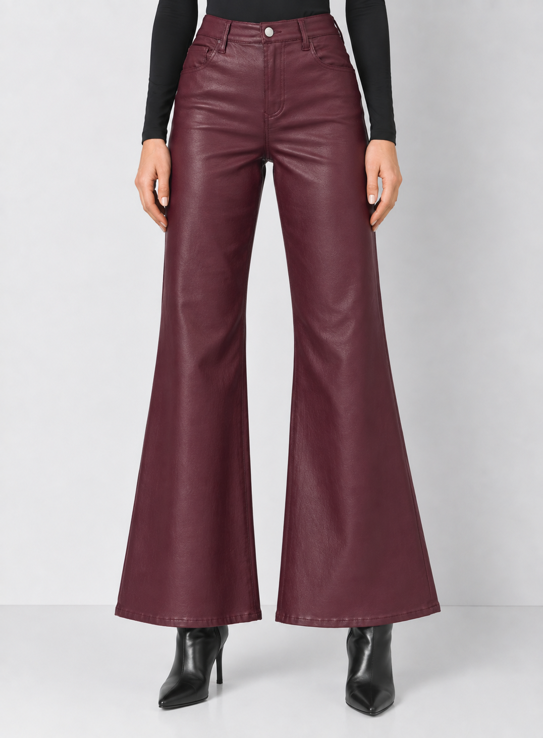 Dear John Fiona Leather Wide Leg Pants - Fig