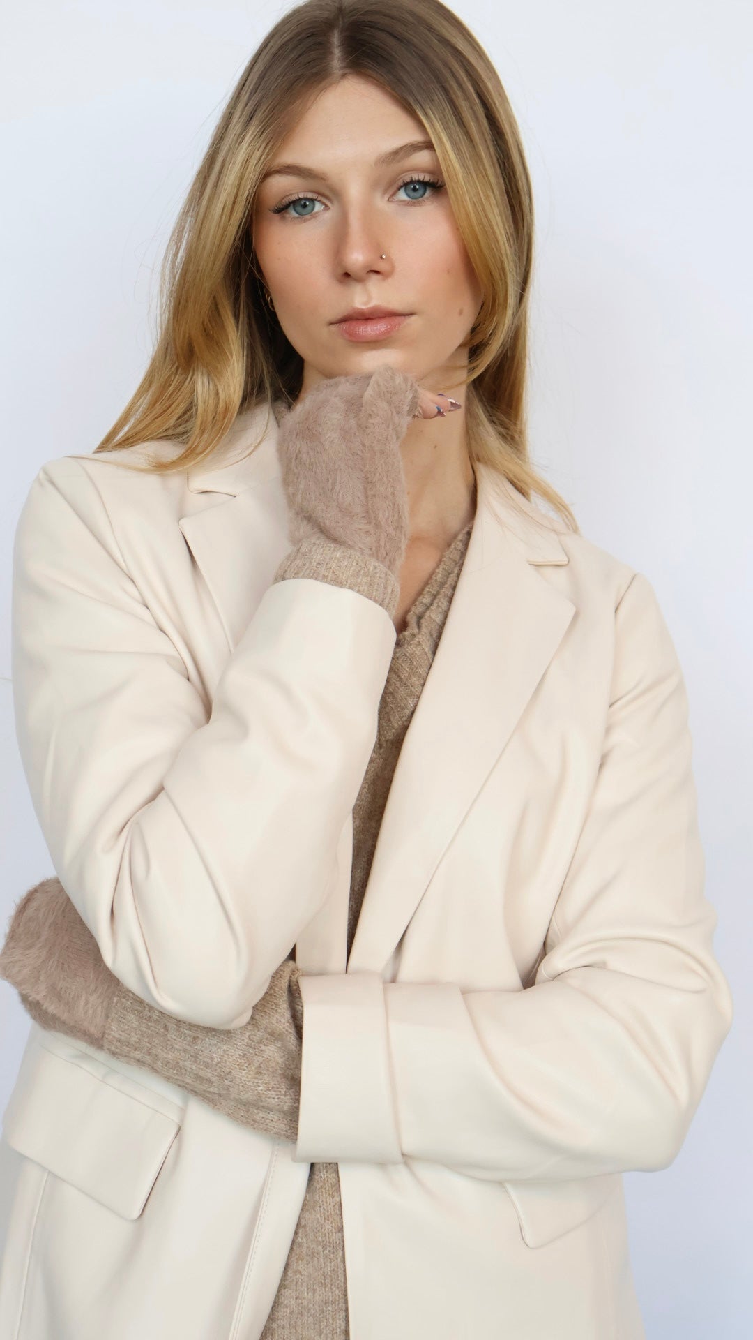 Plush Fingerless Gloves