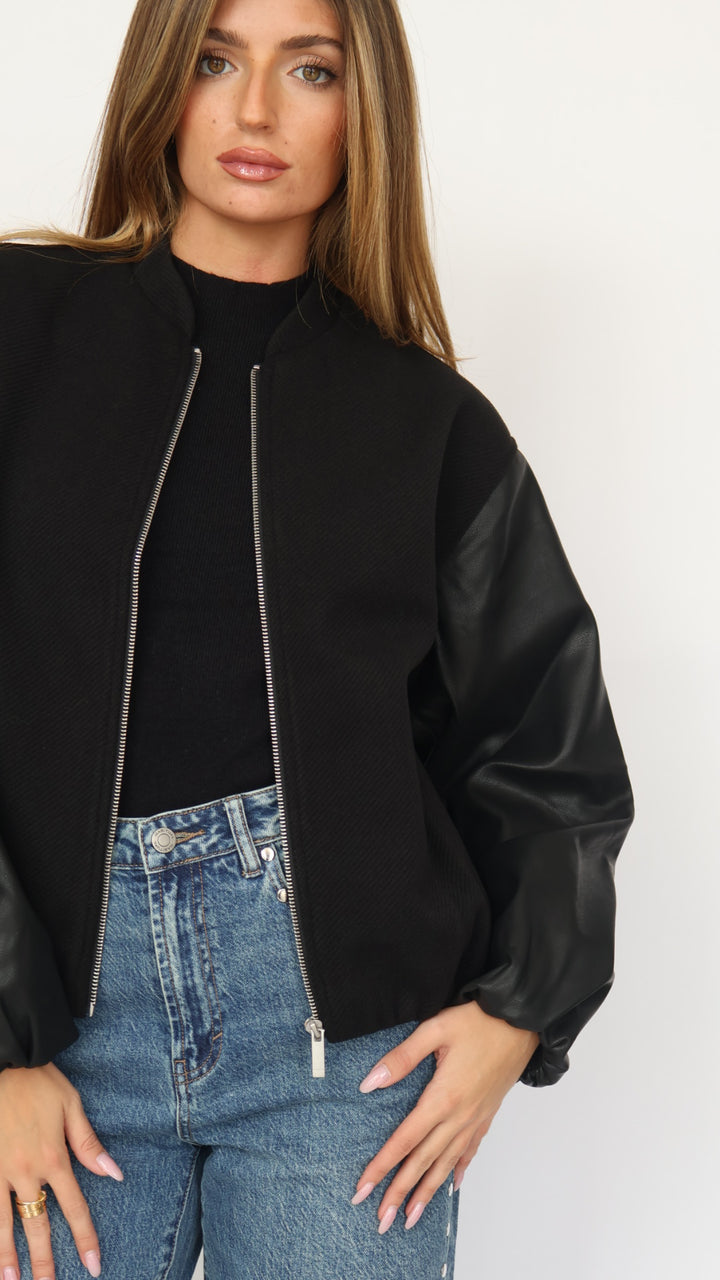 Habitual Vegan Leather Bubble Bomber