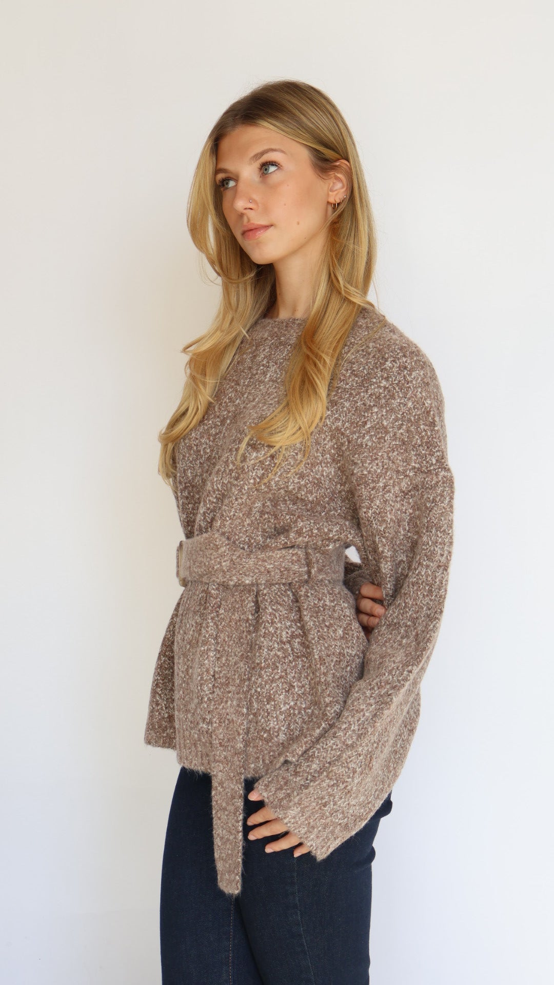 Carolina Belted Tunic Sweater