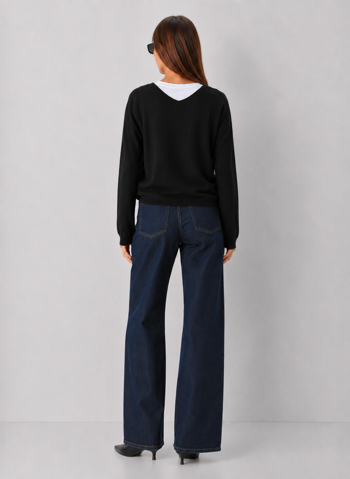 V-Neck One Size Light weight Knit Sweater