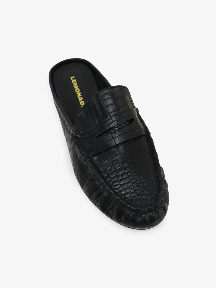 Crocodile Loafer Mules