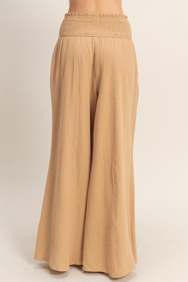 Lightweight Gauze Wide Leg Pants