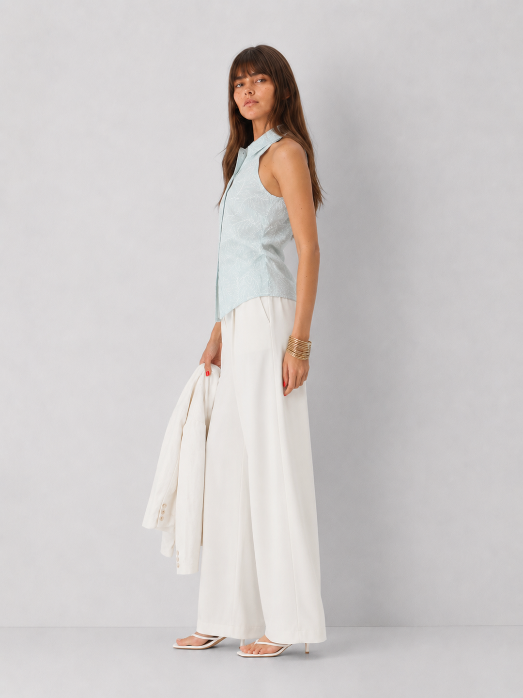 Elan Collared Button Up Vest - FINAL SALE