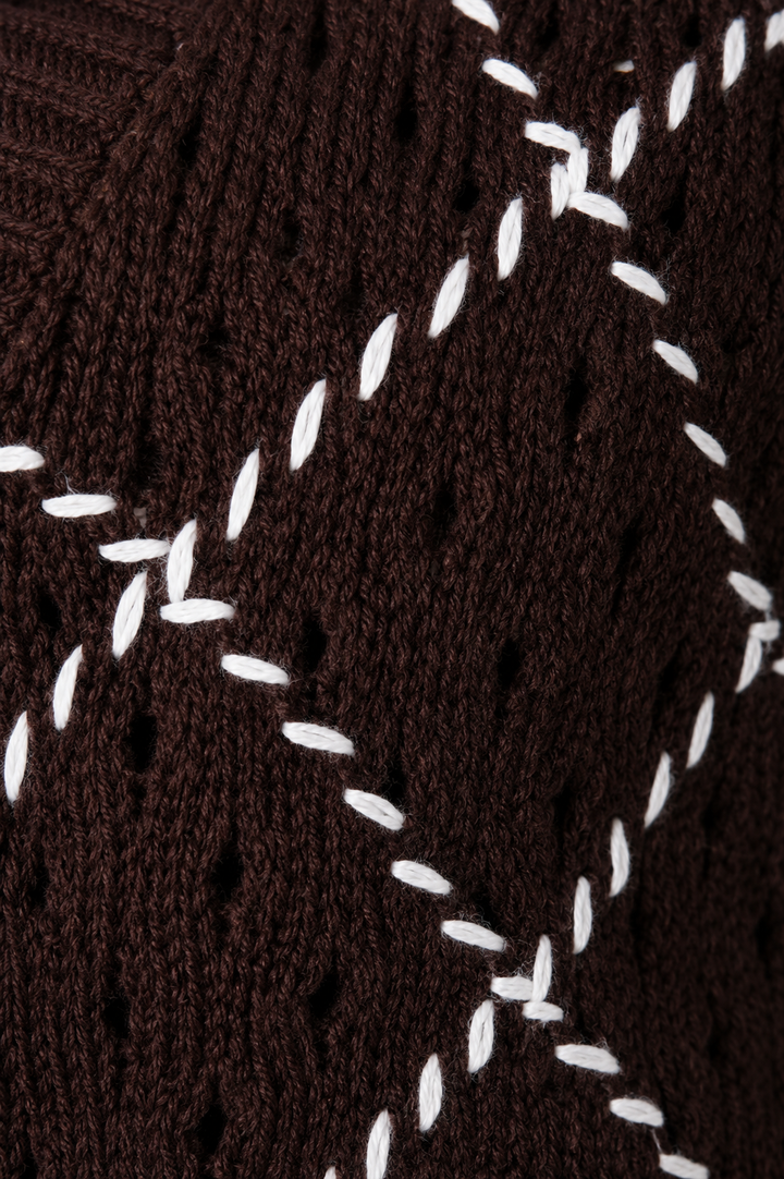 Whipstitch Button-down Cardigan