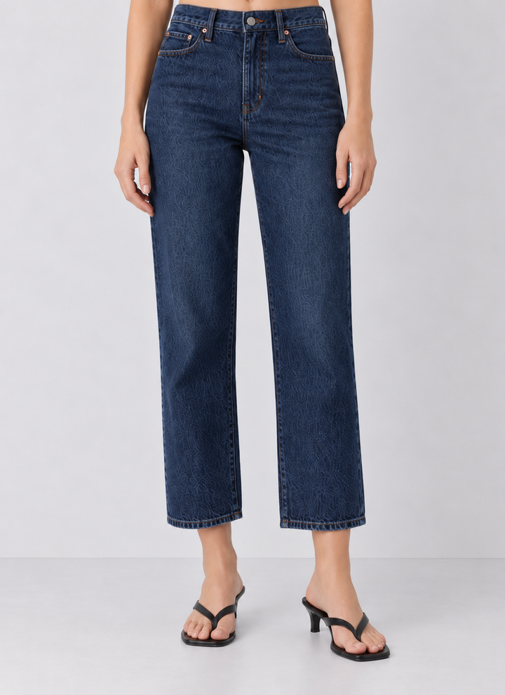 Pistola Issa Ankle Mid Rise Relaxed Ankle Straight Leg Jeans