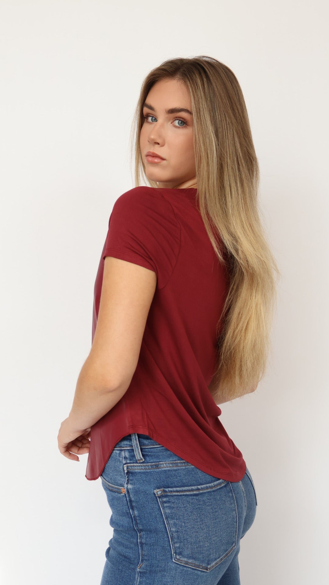 Elaina Vegan Leather Tee Shirt