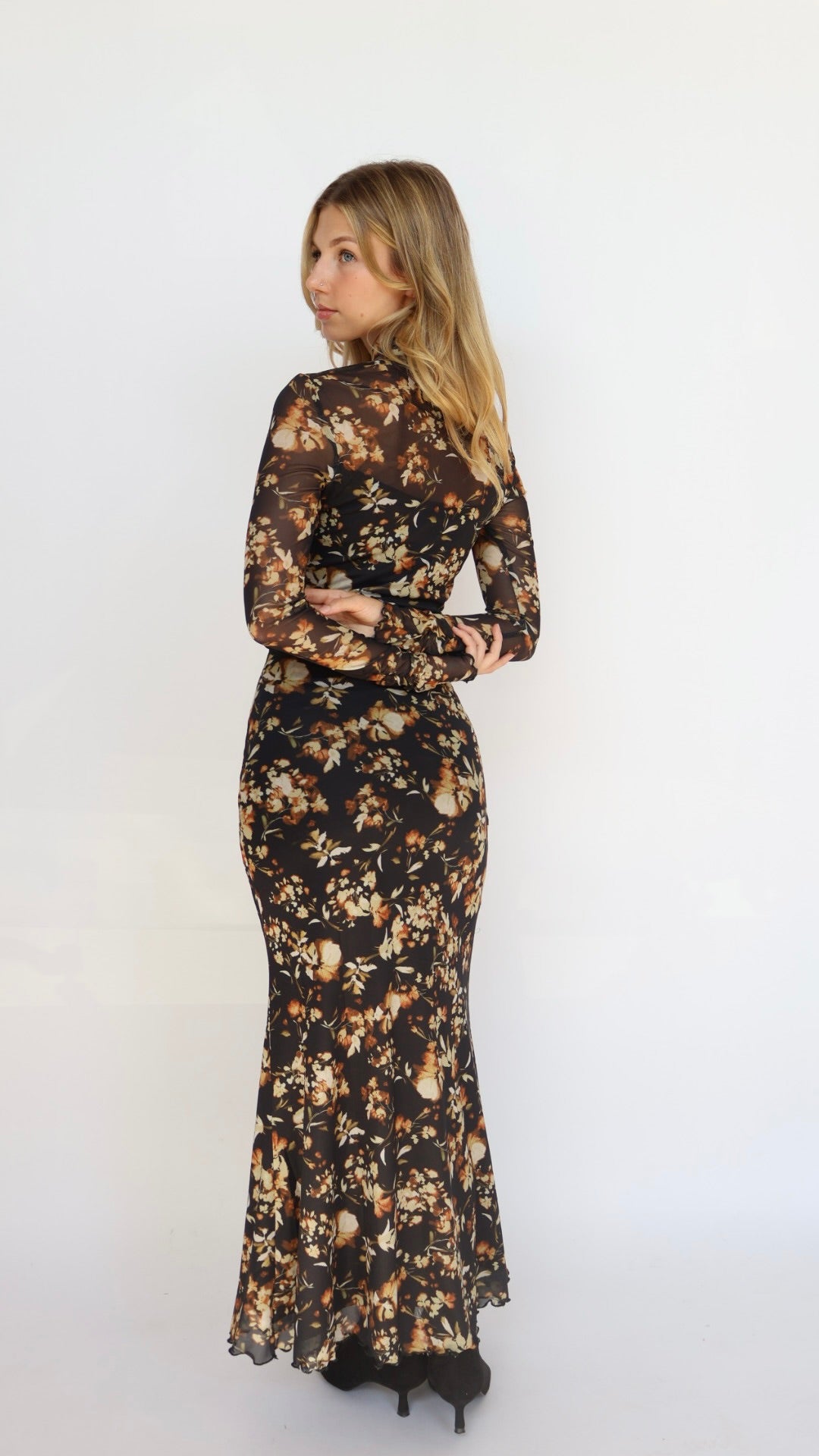 Lost + Wander Moonlit Meadow Mesh Maxi Skirt