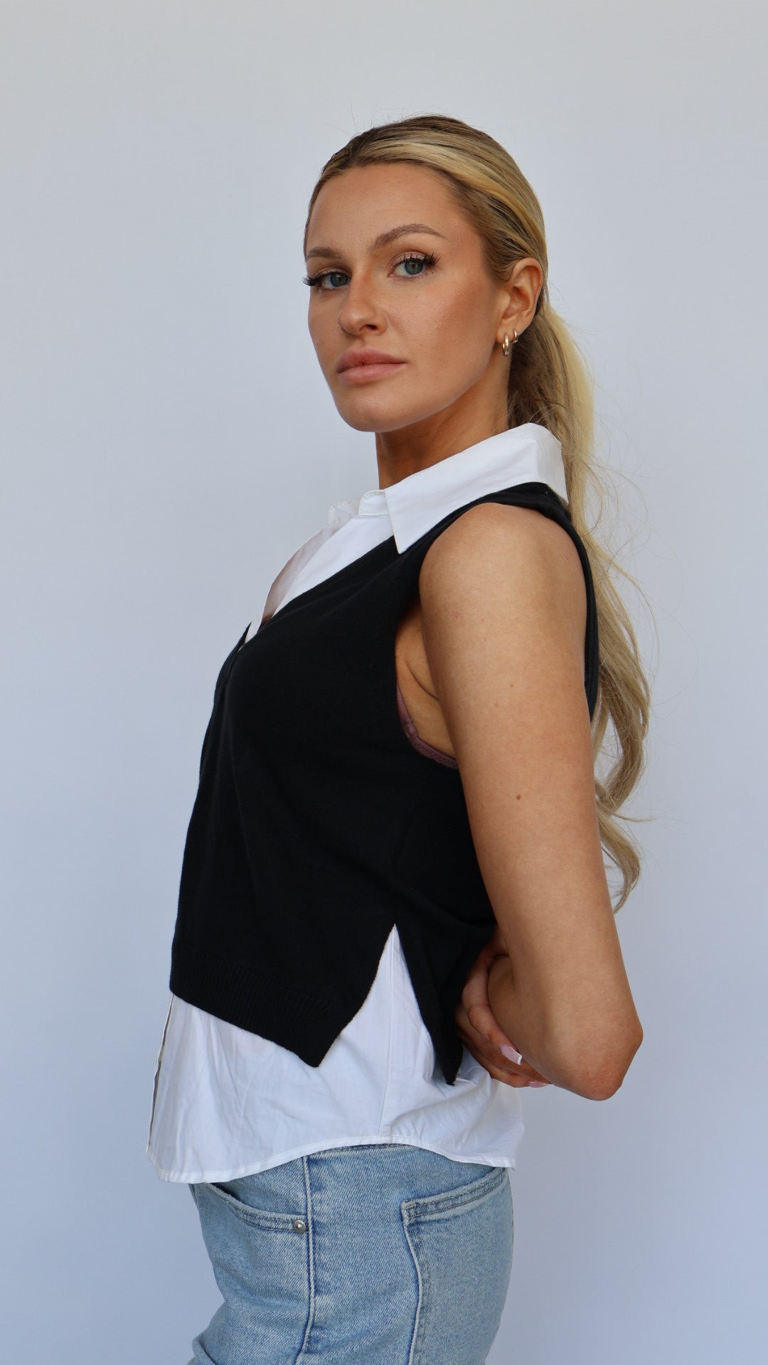 Layered Light Weight Sweater Vest