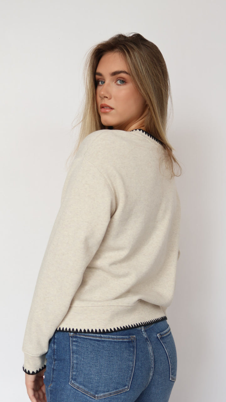 Thread & Supply Contrast Stitch Detail Sweatshirt