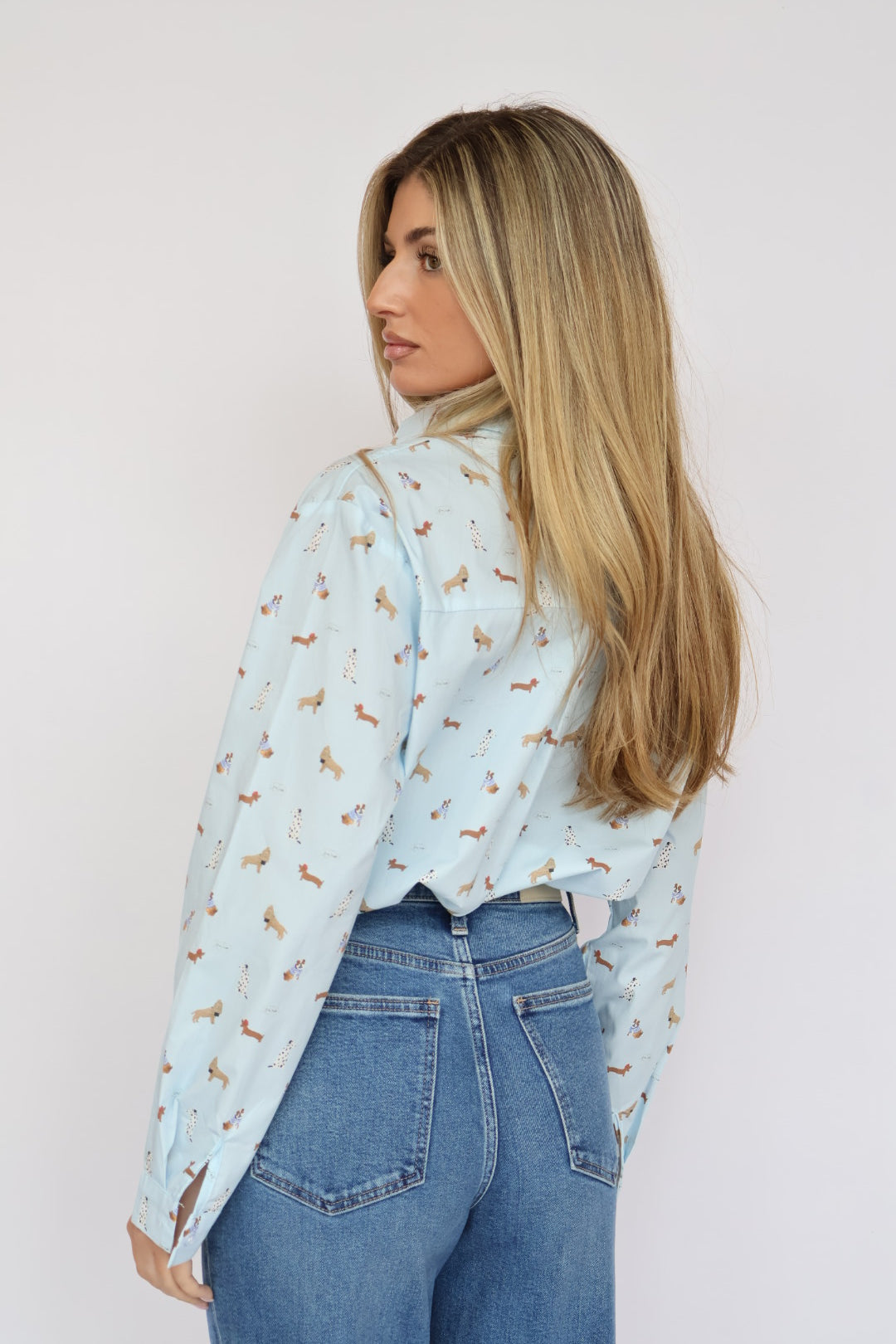 Dog Print Button Down