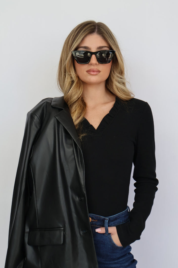 Lily Ruffle Cotton Long Sleeve