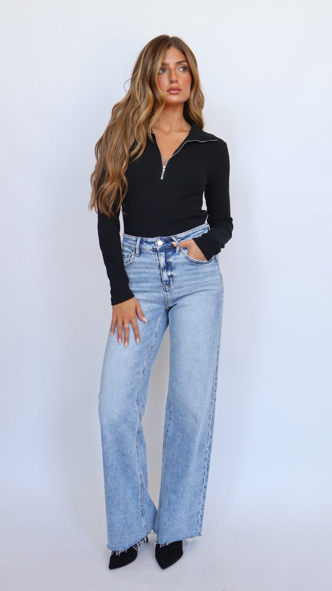 Flying Monkey Jeans Lexie High Rise Full Length Wide Leg