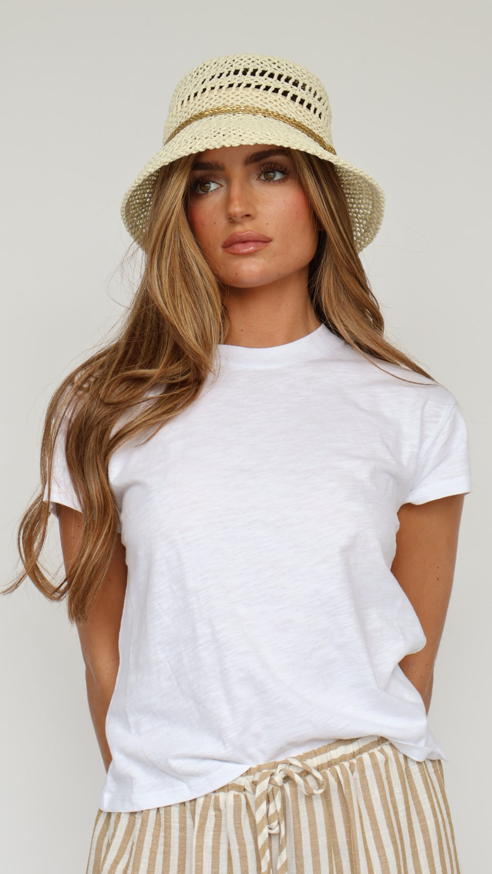 Jolie Straw Bucket Hat