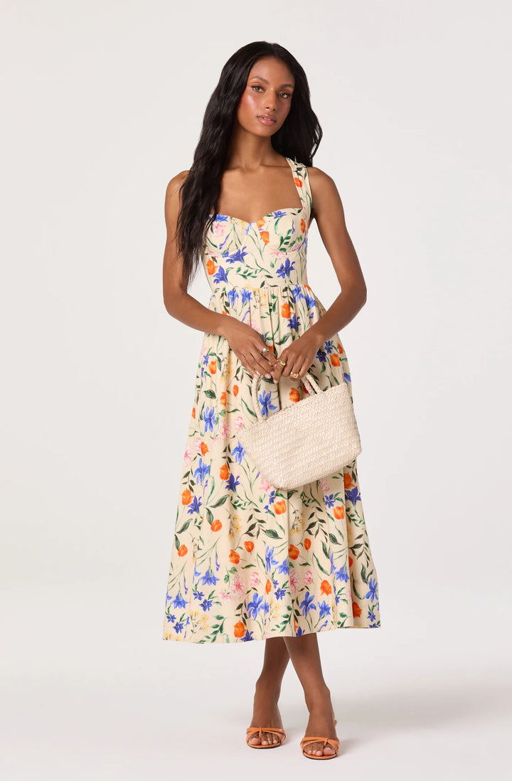 ASTR Beryl Floral Midi Dress