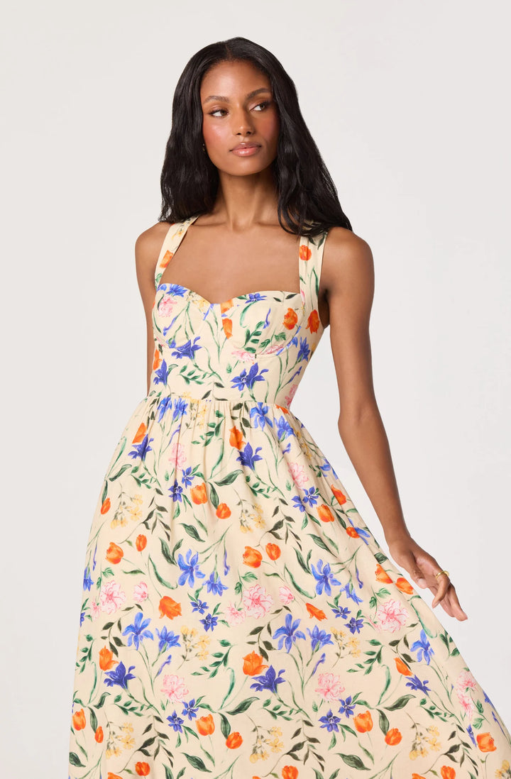 ASTR Beryl Floral Midi Dress