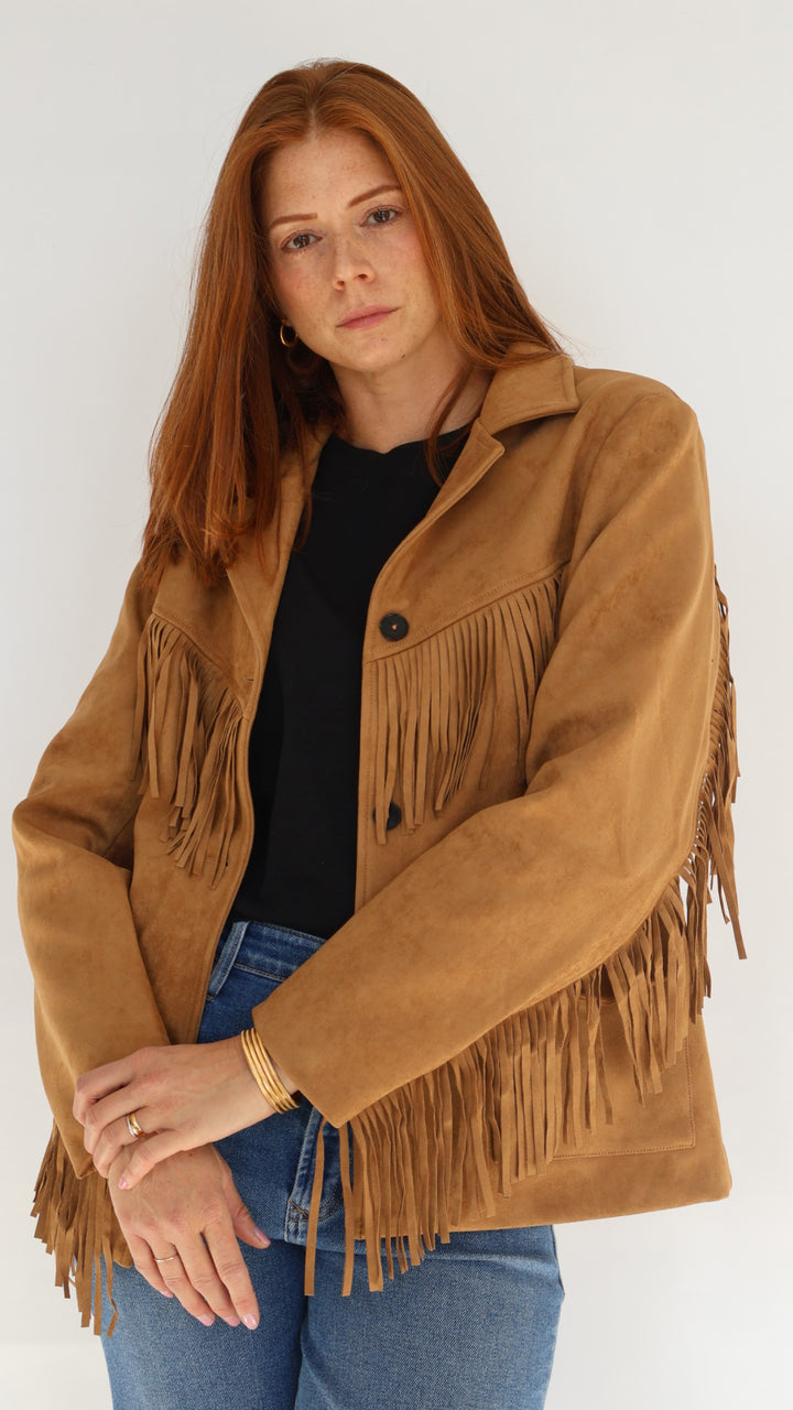 Dear John Denim Oakley Suede Fringe Jacket