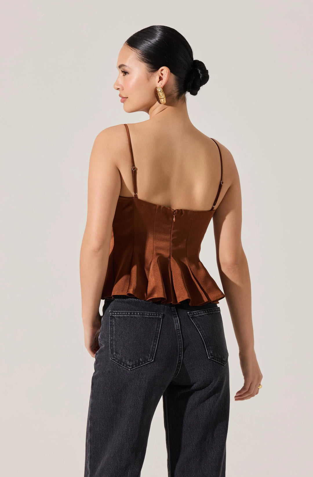 ASTR Paislee Top Corset Peplum Top
