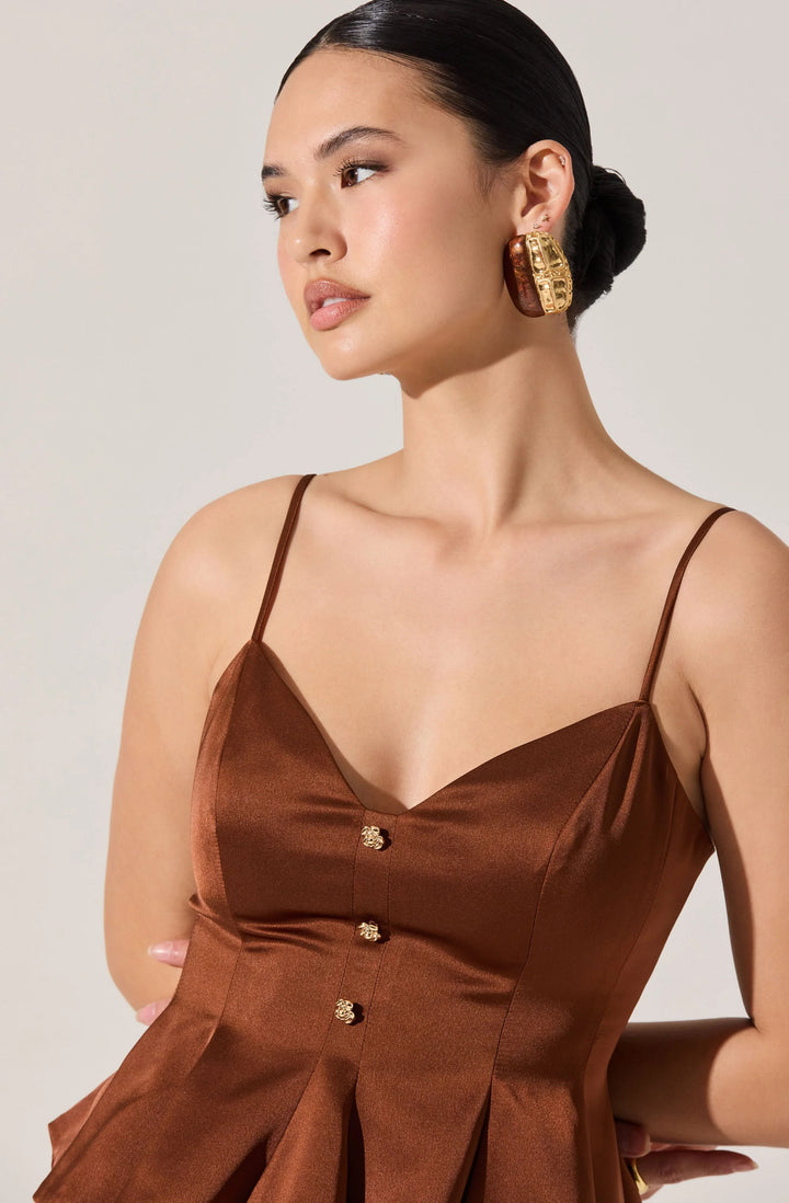 ASTR Paislee Top Corset Peplum Top