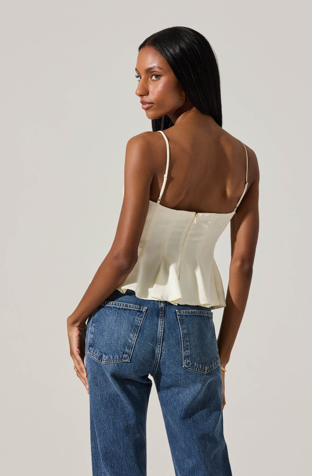 ASTR Paislee Top Corset Peplum Top