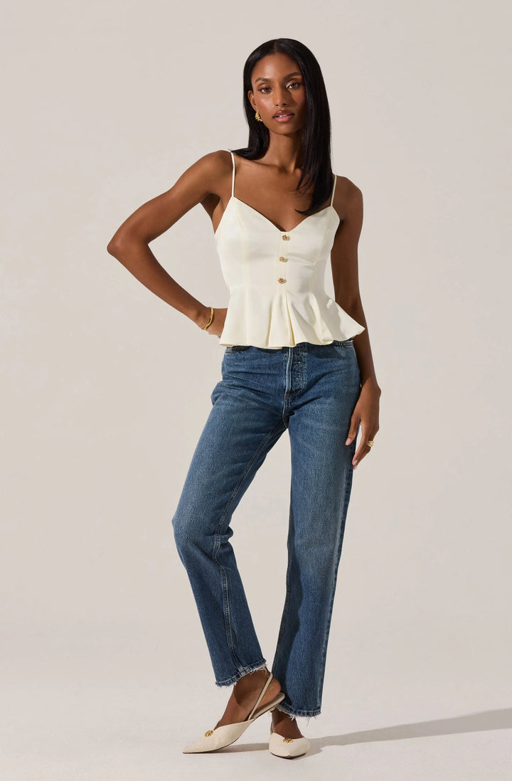 ASTR Paislee Top Corset Peplum Top