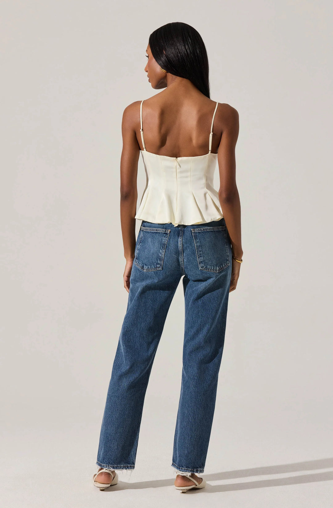 ASTR Paislee Top Corset Peplum Top