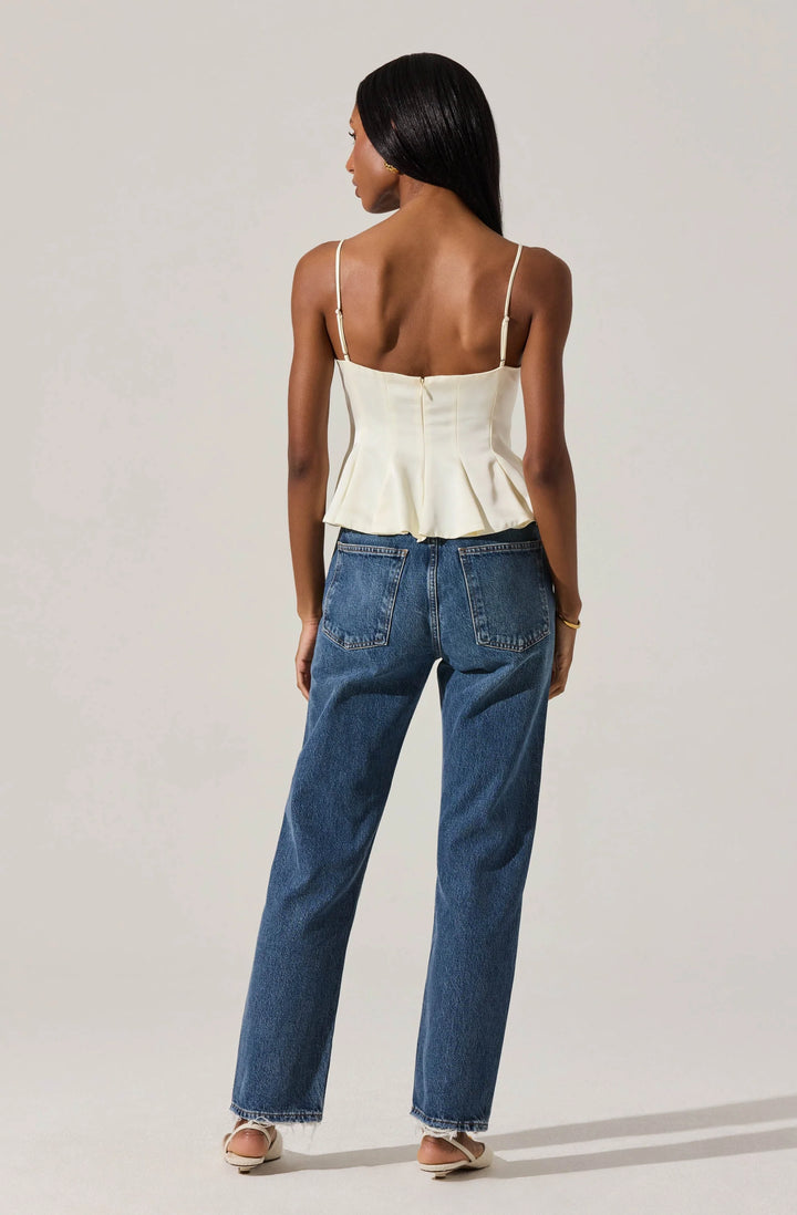 ASTR Paislee Top Corset Peplum Top