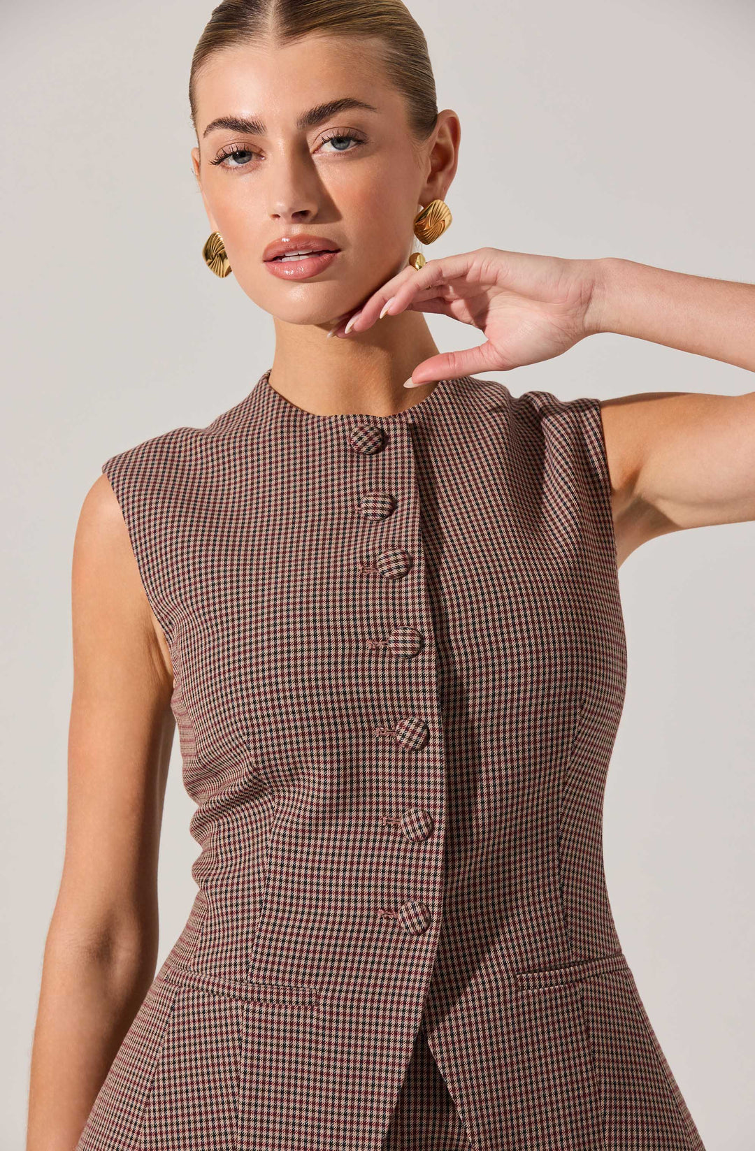PREORDER ASTR Gisselle Vest Plaid Waist Coat