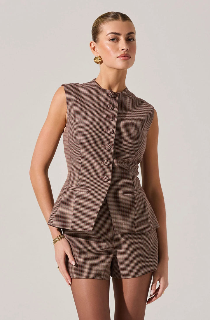 PREORDER ASTR Gisselle Vest Plaid Waist Coat