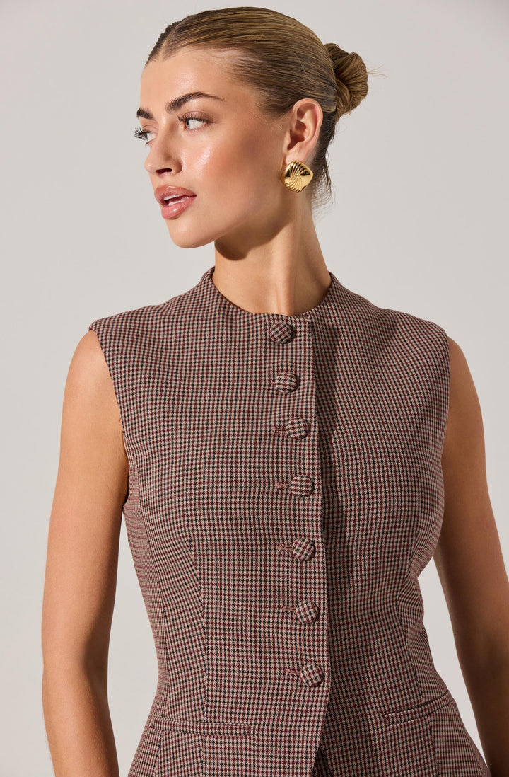 PREORDER ASTR Gisselle Vest Plaid Waist Coat