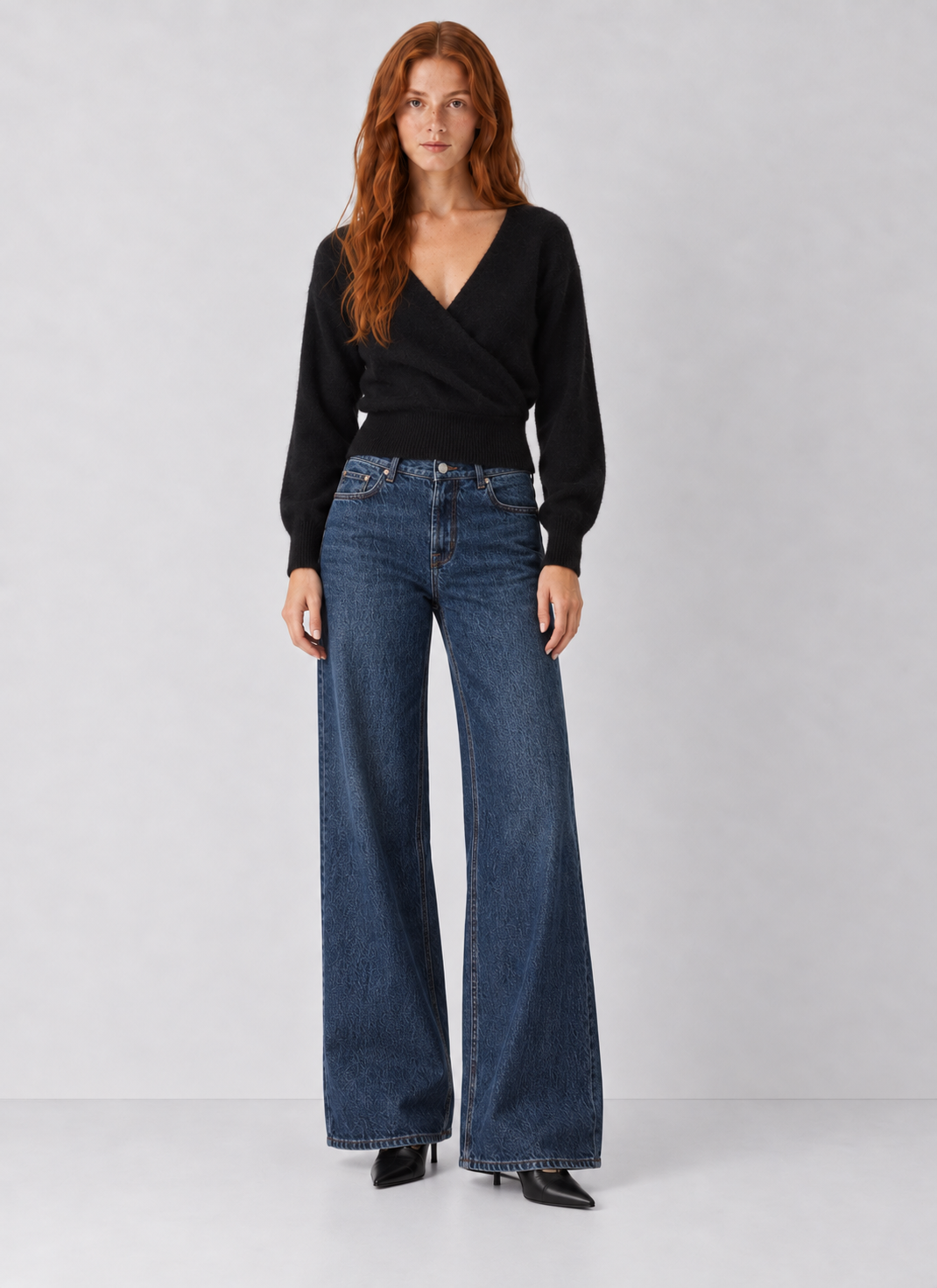Preorder V Neck Wrap Sweater