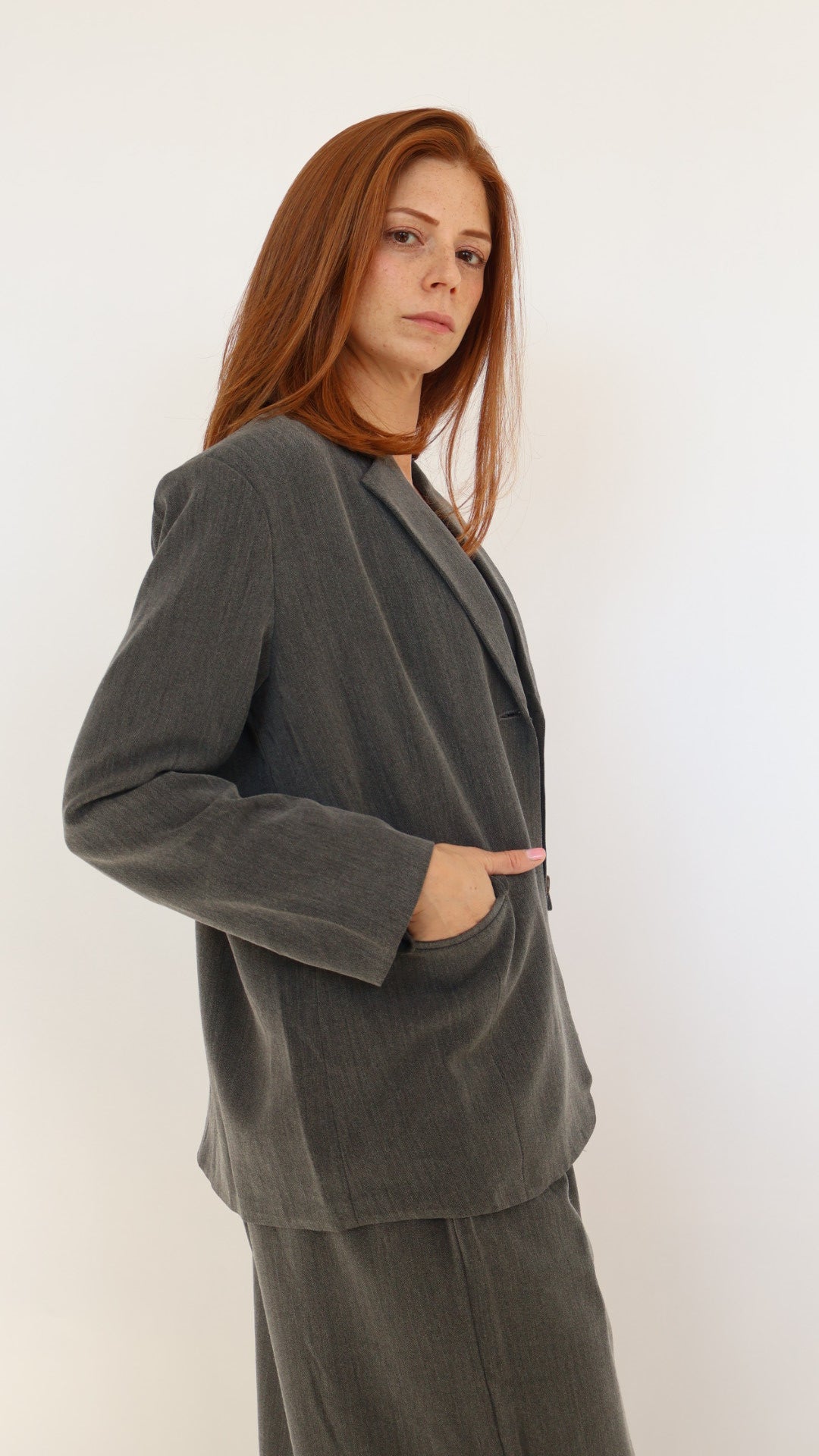 Preorder Oversized Button Front Blazer with Front Pockets
