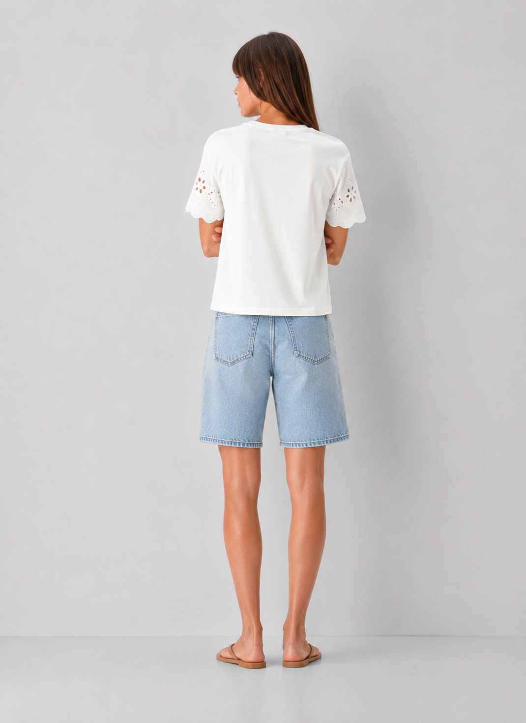 Eyelet Sleeve T-Shirt