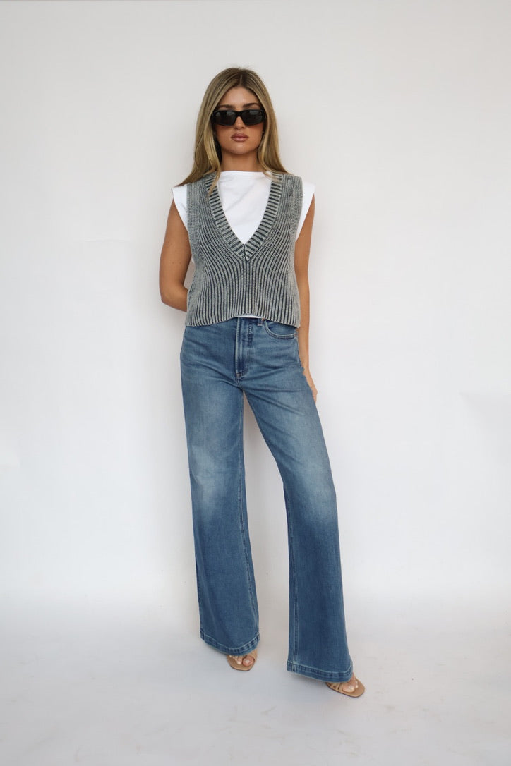 Sleeveless Layered Knit Top