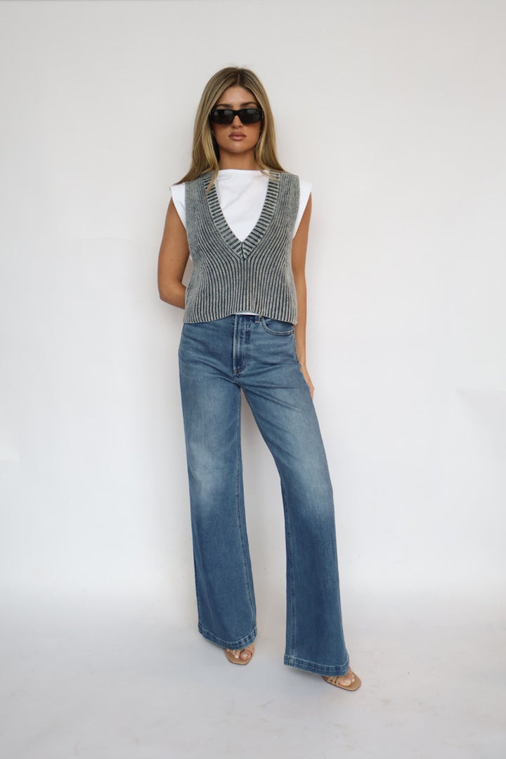 Sleeveless Layered Knit Top