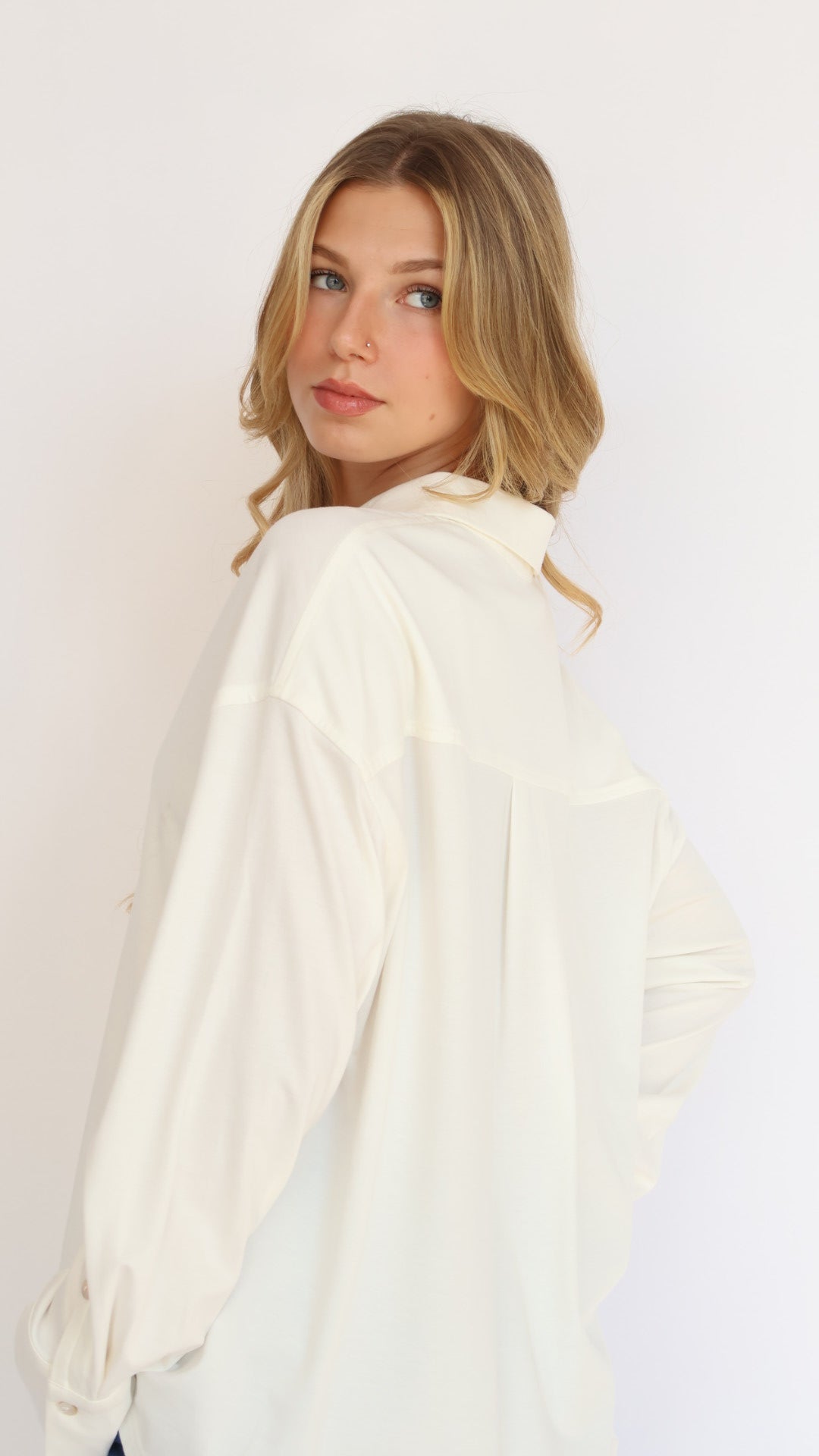 Basic Collar Button Down Shirt