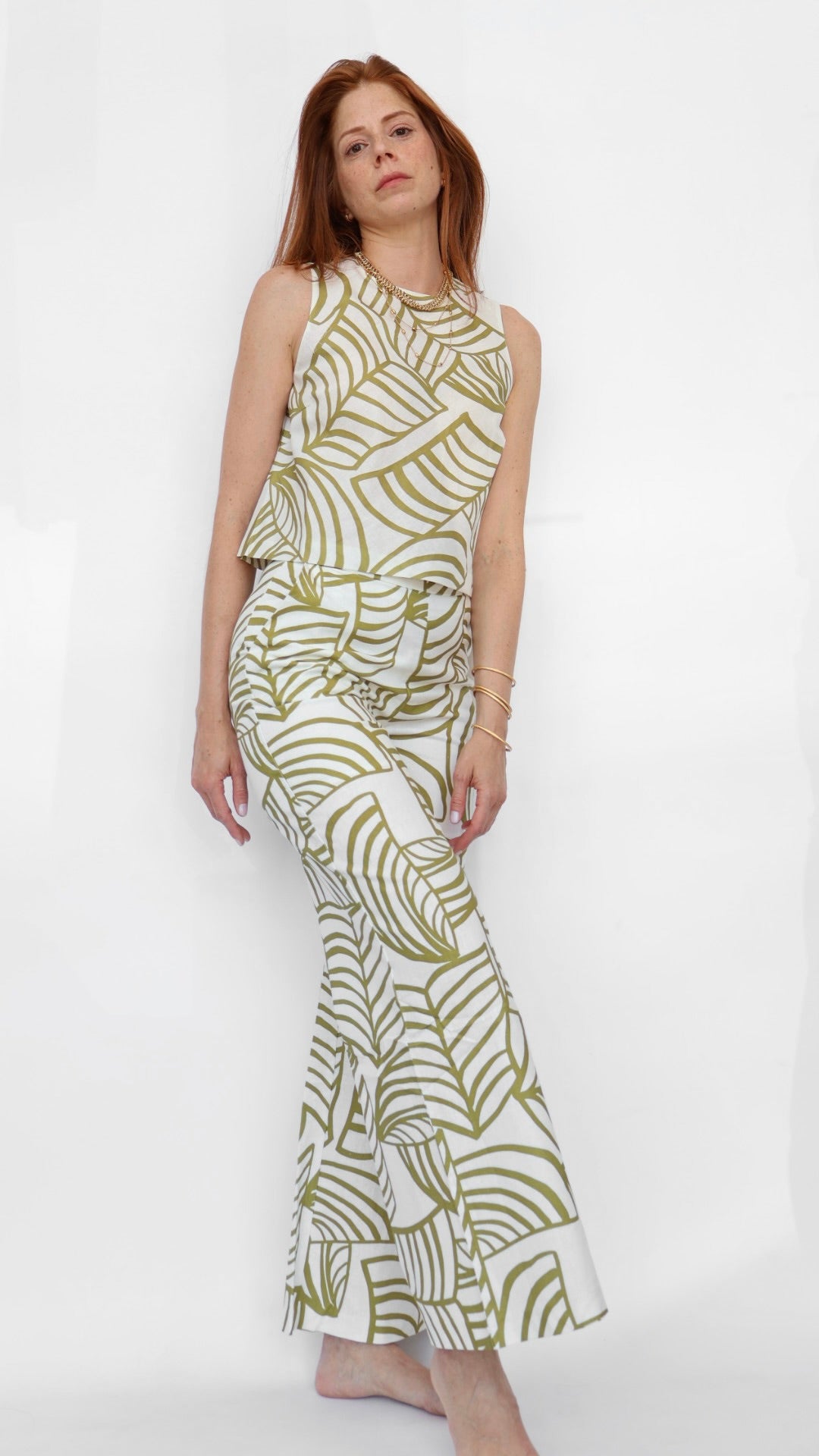 Karine Print Wide Leg Pants