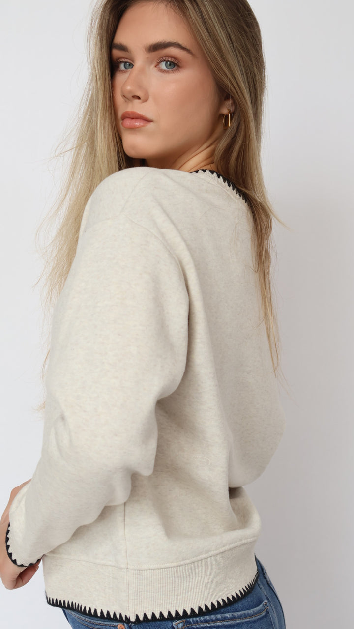 Thread & Supply Contrast Stitch Detail Sweatshirt