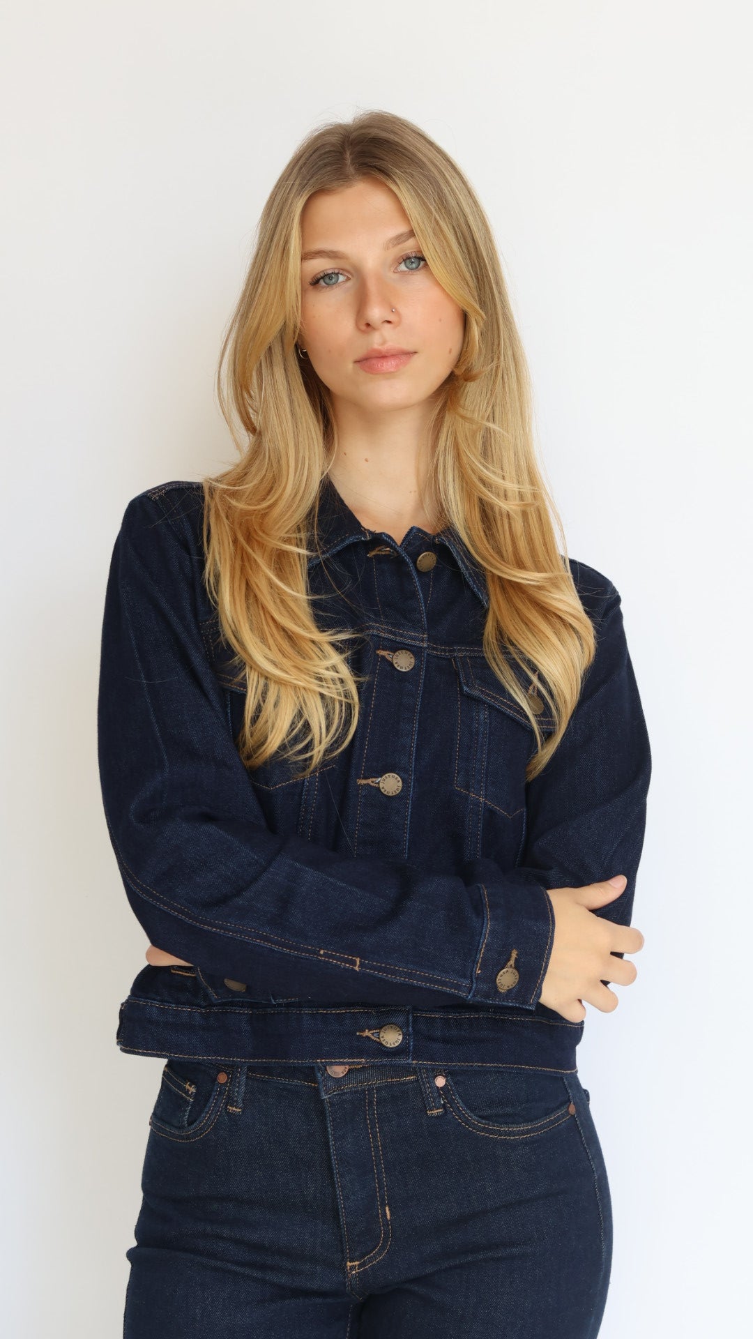 Just Black Denim Stretch Ultra Dark Denim Jacket