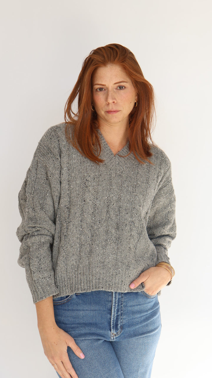 Pierre Chunky Grey Sweater