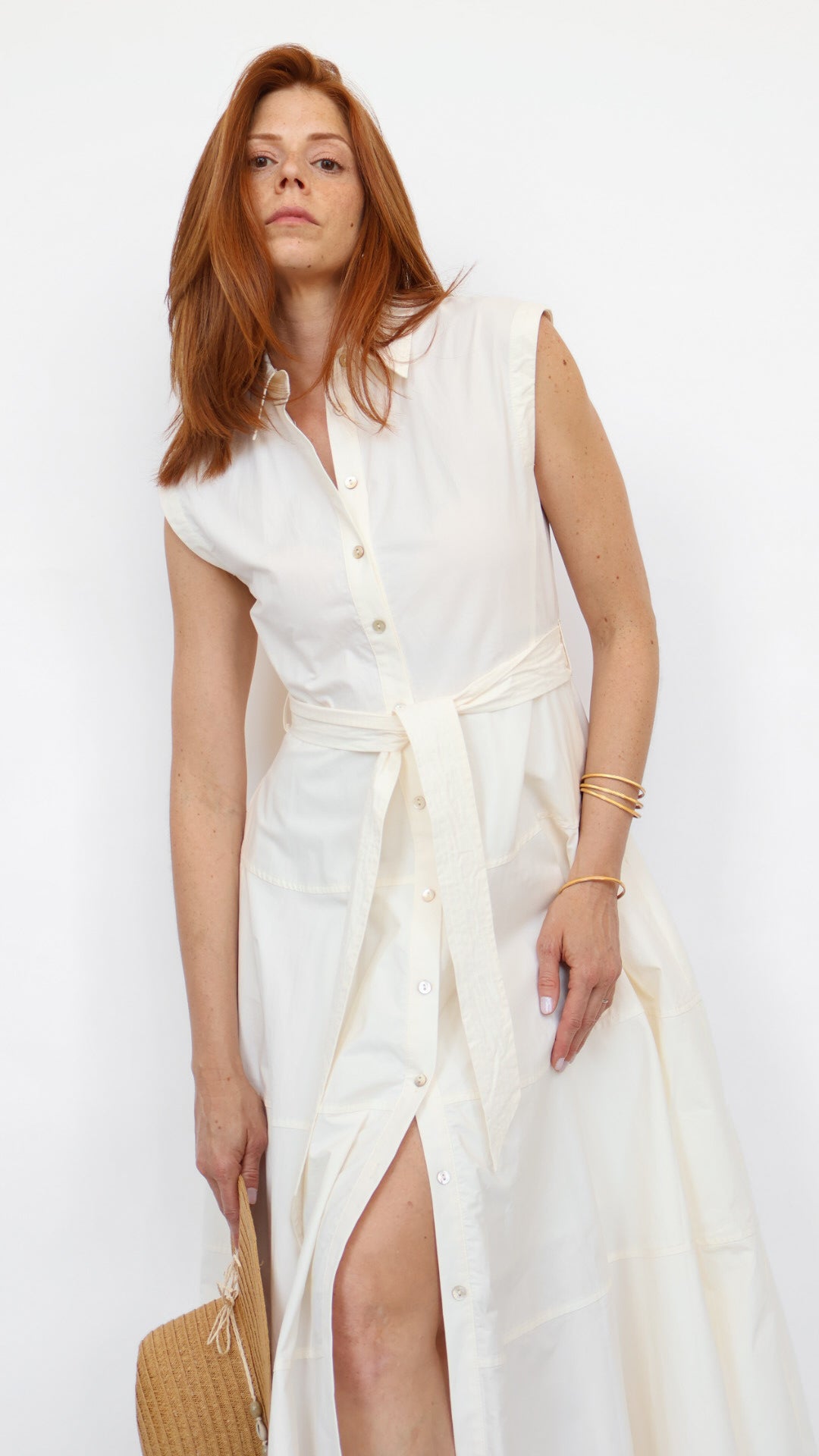 Rylin Button Down Midi Dress