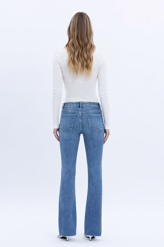 Preorder Sari Mid Rise Seamless Waistband Bootcut Jeans