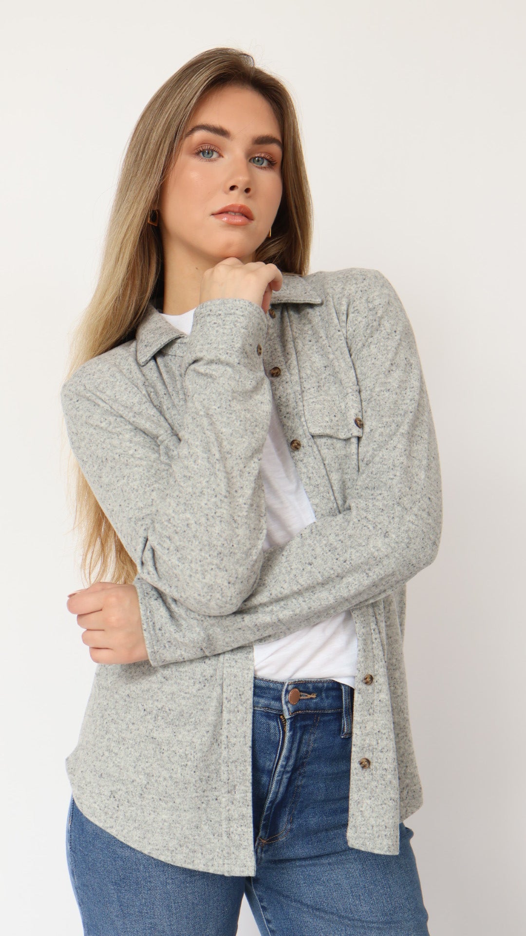 Thread & Supply Cassian Knit Button Down Shirt