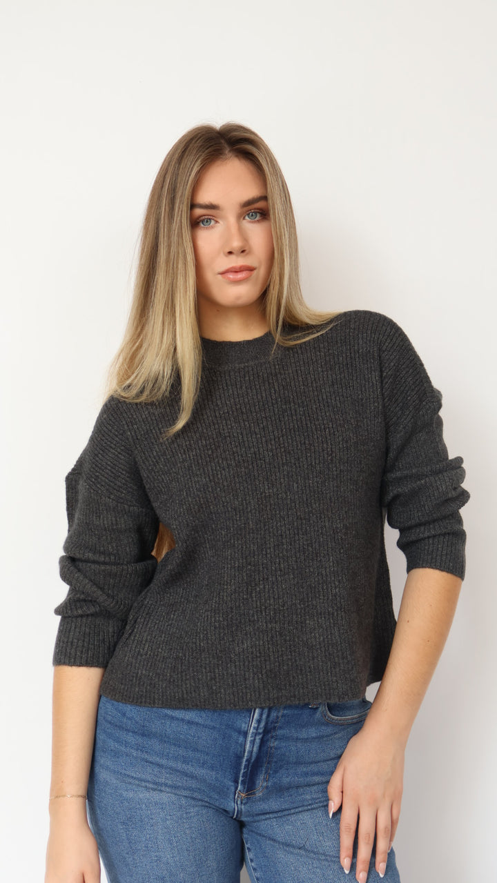Thread & Supply Classic Crew Neck Ribbed Sweater