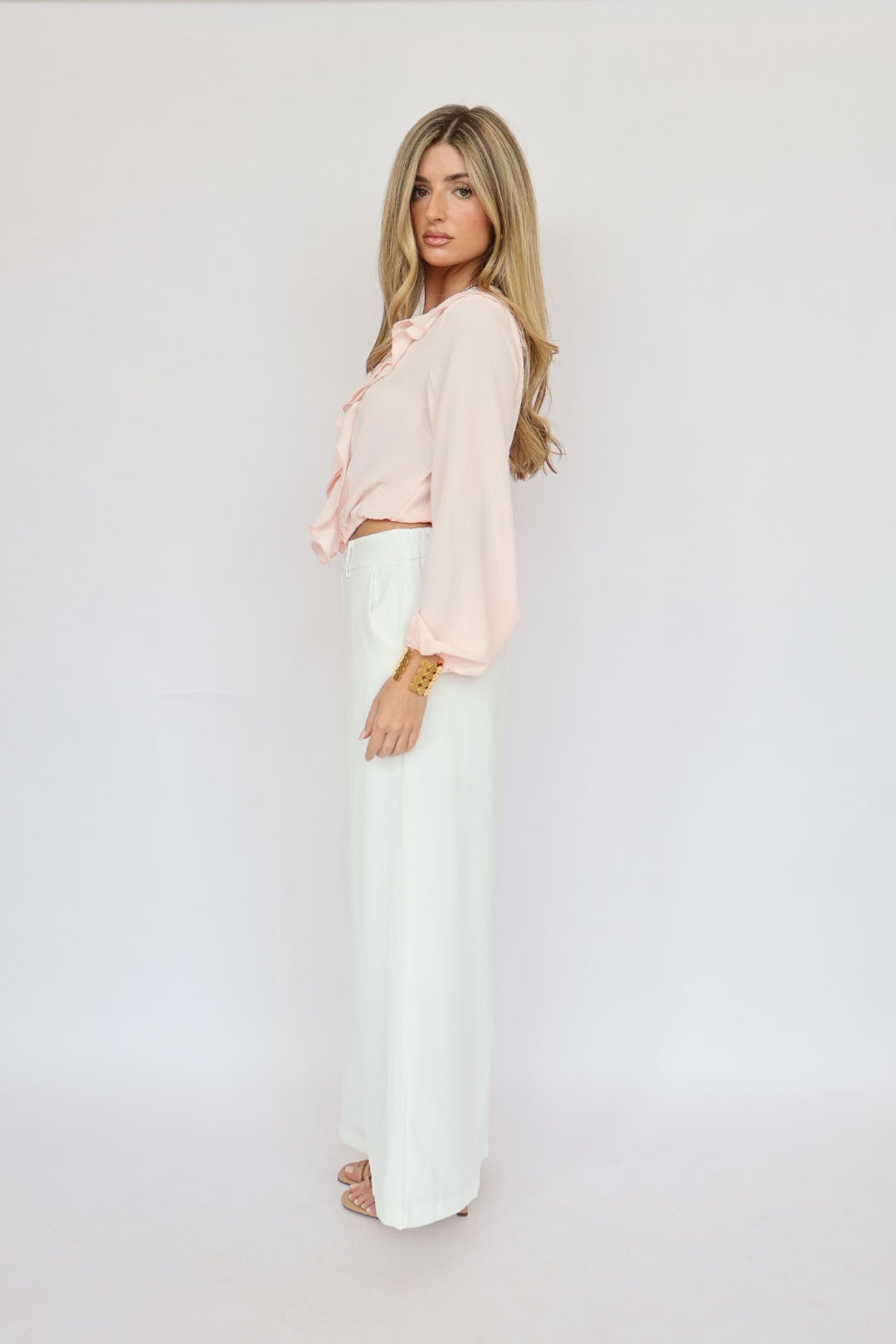 Ruffled Long Sleeve Blouse