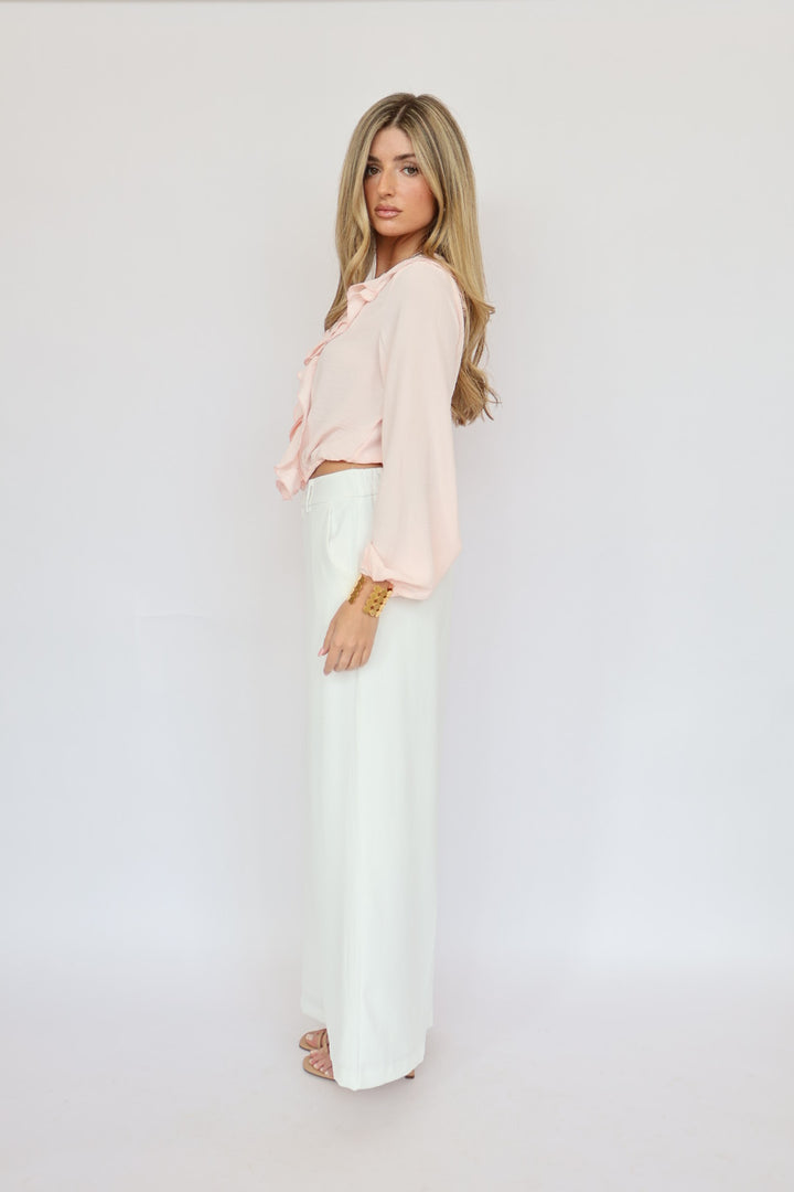 Ruffled Long Sleeve Blouse