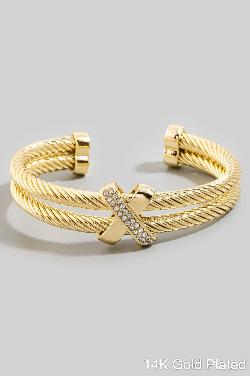 X Rope Cuff Bracelet